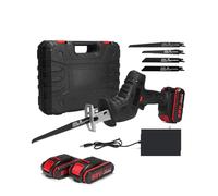Scie alternative électrique sans fil 3000 tr/min Machine-outil portable de coupe métal et bois Vitesse variable 2 batteries Pour une utilisation DIY(2 Battery)