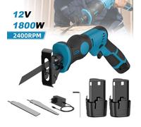 Scie alternative sans fil 800W, 2400 tr/min,course alternative de 13 mm, utilisée pour couper le bois,les tuyaux en PVC et le métal.
