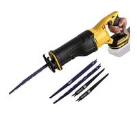 Scie alternative sans fil compatible avec batterie Dewalt 18-20V, scie alternative électrique sans balais 3500 tr/min avec 4 lames de scie, commutateur de vitesse sans paliers, pour la coupe de métal