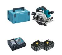 Scie circulaire 18V Ø165 mm DHS660ZJ + 2 batteries BL1850B 18V 5 Ah + 1 chargeur rapide DC18RC MAKITA