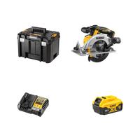 Scie circulaire 18V Ø165mm DCS565NT-XJ + 1 batterie 18V 5 Ah + 1 chargeur DCB1104-QW DEWALT