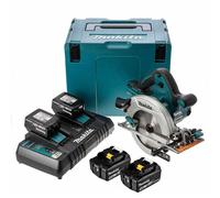 Scie circulaire 36 V (2x18V) LXT Ø190 mm - MAKITA - avec 4 batteries 18v 5.0Ah - chargeur - MakPak - DHS710PT4J