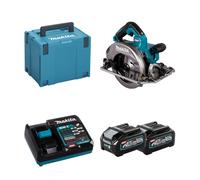 Scie circulaire 40V Ø190 mm HS004GZ03 + 2 batteries 40V 4 Ah + chargeur rapide DC40RA MAKITA