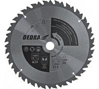 Scie Circulaire A Bois Avec Carbure Dedra Hl60036 36 Dents, Diametre 600X30Mm, Butée D'avance, Fourche