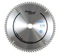 Scie circulaire à lame carbure de tungstène (HM), modèle "Finish", diamètre 305 mm, 72 dents, alésage de 30 mm, pour bois/aluminium