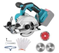 Scie circulaire à main compacte, sans balais, 8000 tr/min, avec 3 lames de scie, compatible avec les batteries Makita 18 V