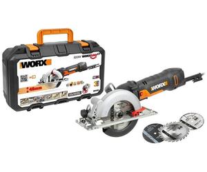 Scie circulaire à main Worxsaw WORX compacte 480W 120mm/46mm WX439 avec mallette et accessoires