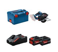 Scie circulaire à métaux Ø136 mm GKM 18V-50 + 2 Batteries EXPERT 8 Ah + 1 Chargeur EXAL18V-160 BOSCH
