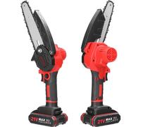 Scie circulaire à table - 21V sans fil - Lame 15.2 cm - Sans fil - Portable - Moteur à brosse - Rouge