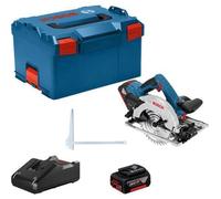 Bosch Scie circulaire GKS 18V-57 G pour bois – 2 batteries+chargeur – L-Boxx 06016A2106
