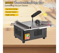 scie circulaire de table 1200 W 340 mm x 280 mm pour le travail du bois, la décoration, nouvelle amélioration de la partie supérieure en acier inoxydable avec règle angulaire et partie arrière réglabl