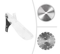 Scie circulaire de table avec plaque de distribution, plastique + acier, transparent, ouverture anti-poussière, compatible avec scie de table de 17,8 à 30,5 cm, 420 x 28 x 105 mm