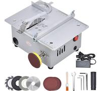 Scie circulaire de table compacte - 5000 RPM, hauteur de coupe réglable de 0 à 20 mm, 7 niveaux de vitesse - Idéale pour le modélisme et les travaux de précision - Scie circulaire de table électrique