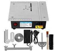 Scie circulaire de table compacte - Scie de table électrique - 24 V - 96 W - 7 vitesses - Lame de scie de 63 mm - Pour matériaux non métalliques - Fonctionnement sur secteur