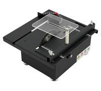Scie circulaire de table compacte - Scie de table - Moteur 200W, 10000 tr/min, 110–240V - Angle réglable de 0 à 90° - Profondeur de coupe de 30 mm - Lame de scie de 110 mm - Pour bois, plastique, acry