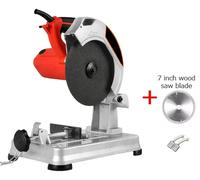 Scie circulaire de table compacte - Scie d'onglet électrique - Angle réglable de 0 à 45° - Pour métal, bois, plastique - Coupe précise - Version de table portable - Rouge carmin