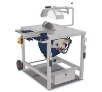 Scie circulaire de table de charpentier mobile hauteur de coupe 120 mm 2,8 kW 400V avec lame de scie circulaire dia. 400 Holzkraft TKS-Z400