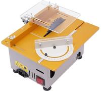 Scie circulaire de table mini de 300W avec 4 lames, scie de table portable de précision avec une capacité de coupe de 0 à 29 mm, mandrin de serrage de 1,5 à 10 mm, idéale pour la menuiserie et les pro