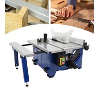 Scie circulaire de table - Mini - Lame de 20,3 cm - 1200 W - 230 V, prise européenne - Vitesse de rotation 4800 tr/min - Profondeur de coupe 45 mm - Lame à 24 dents - Argent/Bleu