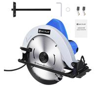 Scie circulaire électrique - 2000 W - Lame de scie de 57 mm - Pour bois, plastique et métaux non ferreux - Interrupteur de sécurité - Alimentation par courant continu