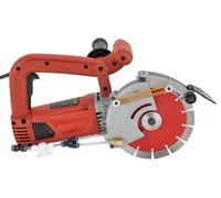 Scie circulaire électrique pour béton - Lame de 19 cm - 4800 W - 5000 tr/min - Profondeur de coupe réglable de 3,4 à 7,1 cm - Prise UE 220 V - Rouge