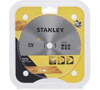 Scie circulaire en acier chromé - Stanley - 160 mm - 100 dents - Acier CV - Disque sans carbure