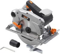 Scie circulaire KS1200M – 1200 W – Lame de scie pour bois de 160 mm | Coupe d'angle – Profondeur de coupe jusqu'à 55 mm – Guide parallèle et adaptateur d'aspirateur – Scie circulaire pour travaux sur