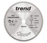 Scie circulaire, lame de 305 mm, 84 dents, alésage de 30 mm, carbure de tungstène (TCT)