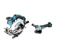 SCIE CIRCULAIRE MAKITA Ø 165 MM (MACHINE SEULE) - DSS610Z & DGA504Z - Mini-meuleuse à batterie 18V lithium-ion 125 mm BL seule machine sans chargeur ni batterie 60 x 450 mm,Noir
