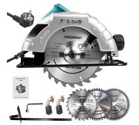 Scie circulaire manuelle, 1200 W, 5200 tr/min, 3 lames de scie de 185 mm