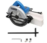 Scie circulaire manuelle, 900 W, avec rail de guidage, profondeur de coupe maximale : 55 mm (90°)/38 mm (45°), 4700 tr/min, moteur en cuivre, interrupteur de sécurité, idéal pour bois, plastique,