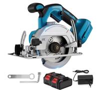 Scie circulaire manuelle - Scie circulaire manuelle sans fil - Lame de scie de 12,7 cm - 1000 W - Moteur sans balais - 21 V - 2 batteries - Pour bois