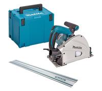 Makita Scie circulaire plongeante makita 1300w 165mm en coffret mak-pac + rail de guidage 1400 mm - sp6000j1