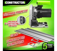 Constructor Scie circulaire plongeante - 1400W avec rail de guidage