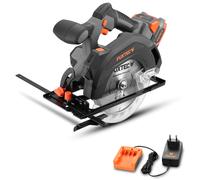 Scie circulaire portative batterie FUXTEC 20V FX-E1CS20 set avec batterie 4Ah et chargeur 1A