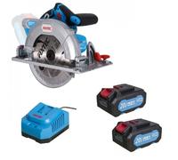 Scie circulaire portative sans fil 20V - diamètre 185mm + 2 batteries 4Ah - FCCS185X1-2B1C LEMAN