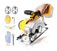 Scie circulaire portative sans fil Dewalt 18 V, mini scie circulaire 6200 tr/min, profondeur de coupe millimètre 40 (90º), 25 (45º), 3 lames (125 mm)