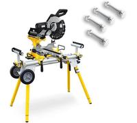 Scie circulaire radiale KP-350PRO SET, incluant le support de machine KST-1950, 2000W, lame de scie de 305mm, hauteur de coupe de 105mm, démarrage progressif, laser et LED, inclinable des deux côtés,
