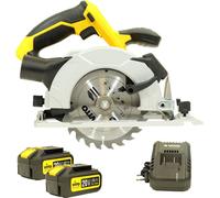 Scie circulaire sans fil 20V Diam 150 mm + 2 Batteries lithium 4.0 Ah + Chargeur rapide VITO
