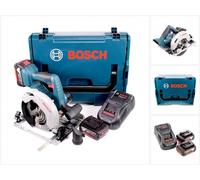 Scie circulaire sans fil Bosch GKS 18 V-57 G, 18V, diamètre de la lame 165 mm, avec 2 batteries 5,0 Ah, un chargeur et une mallette L-Boxx (référence : 06016A2102)