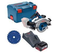 Scie circulaire sans fil Bosch GKS 18V-57-2 GX Professional 18 V 165 mm sans balais + 1 batterie 4,0 Ah + chargeur + L-Boxx