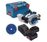 Scie circulaire sans fil Bosch GKS 18V-57-2 GX Professional 18 V 165 mm sans balais + 2 batteries ProCORE 8,0 Ah + chargeur + L-Boxx