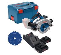Scie circulaire sans fil Bosch GKS 18V-57-2 GX Professional 18 V 165 mm sans balais + 2 batteries ProCORE 4,0 Ah + chargeur + L-Boxx