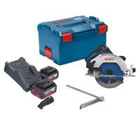 Scie circulaire sans fil Bosch GKS 18V-68-2 18 V 190 mm sans balais + 2 batteries 4,0 Ah + chargeur + L-Boxx