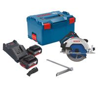 Scie circulaire sans fil Bosch GKS 18V-68-2 18 V 190 mm sans balais + 2 batteries 5,0 Ah + chargeur + L-Boxx