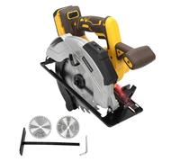 Scie circulaire sans fil de 185 mm pour batterie Dewalt 18 V 20 V, scie circulaire électrique sans balais 5000 tr/min avec 2 lames de scie et guide laser, angle de coupe biseauté de 0 à 45°