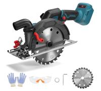 Scie circulaire sans fil de 6" pour batterie Makita 18 V, mini scie circulaire manuelle sans balais avec 3 niveaux de réglage, lame de scie Ø 150 mm, inclinable à 45°, idéale pour le bois, le