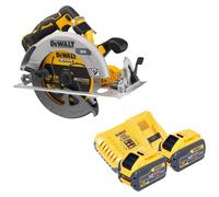 Scie circulaire sans fil DeWalt DCS 573 Y2 18 V 190 x 30 mm sans balais + 2 batteries 12,0 Ah + chargeur