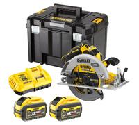 Scie circulaire sans fil DeWalt DCS 573 Y2T 18 V 190 x 30 mm sans balais + 2 batteries 12,0 Ah + chargeur + TSTAK