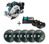Scie circulaire sans fil Makita 18V DHS680, kit complet comprenant 2 batteries de 5,0 Ah, un chargeur et